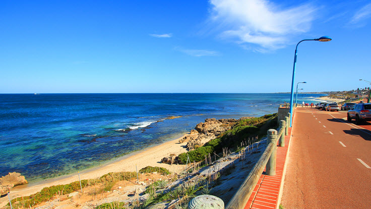 Perth's coastline in the suburb of North Perth
